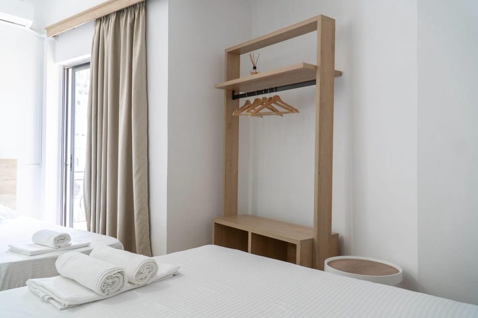 Bed, Photo of the whole room, Bedroom, towels, wardrobe