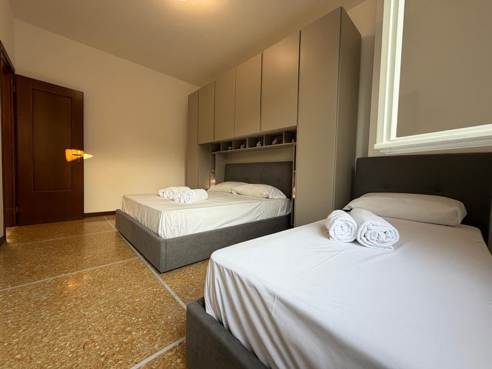 Bed, Photo of the whole room, Bedroom, towels, wardrobe