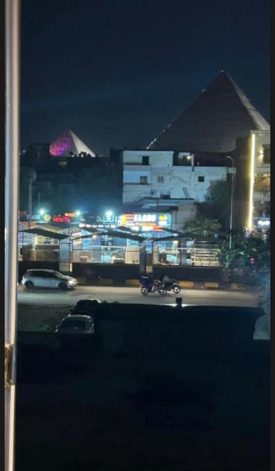 Property building, Night, Natural landscape, City view, Mountain view, Location