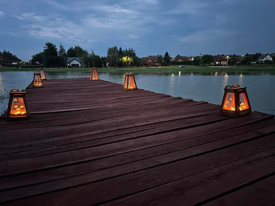 Night, Natural landscape, Lake view