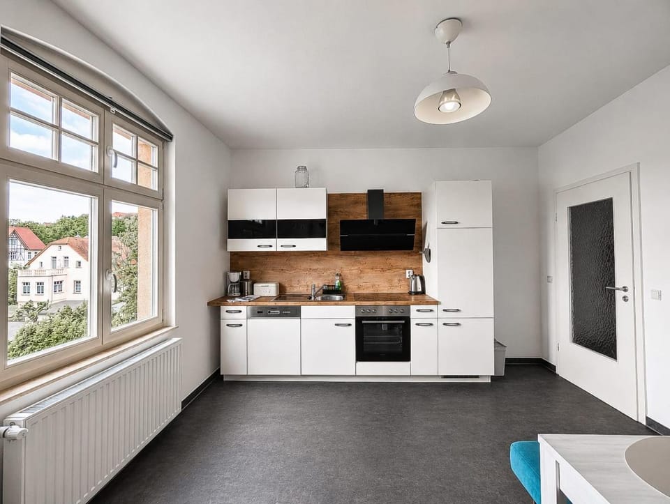 Kitchen or kitchenette, dishwasher, oven, stove, toaster