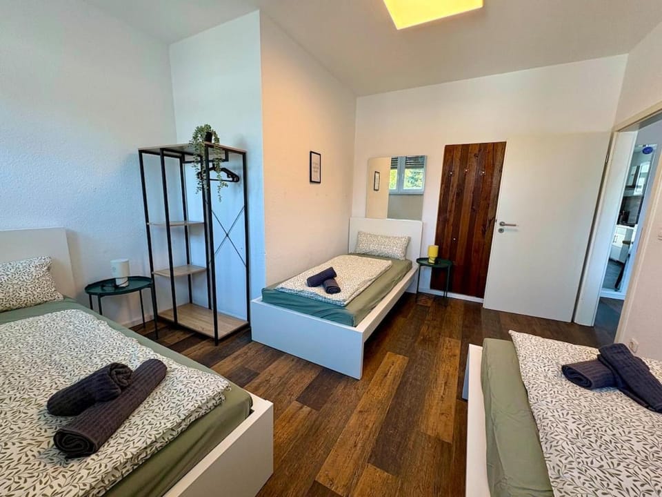 Bed, Photo of the whole room, Bedroom, towels, wardrobe
