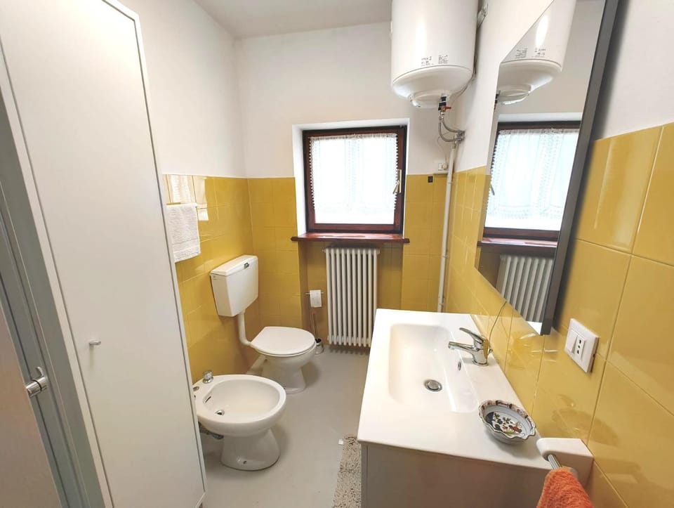 Shower, Toilet, bidet, towels