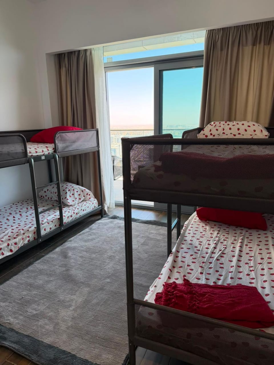 Photo of the whole room, bunk bed