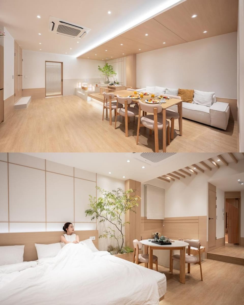 Bed, Living room, Photo of the whole room, Seating area, Bedroom