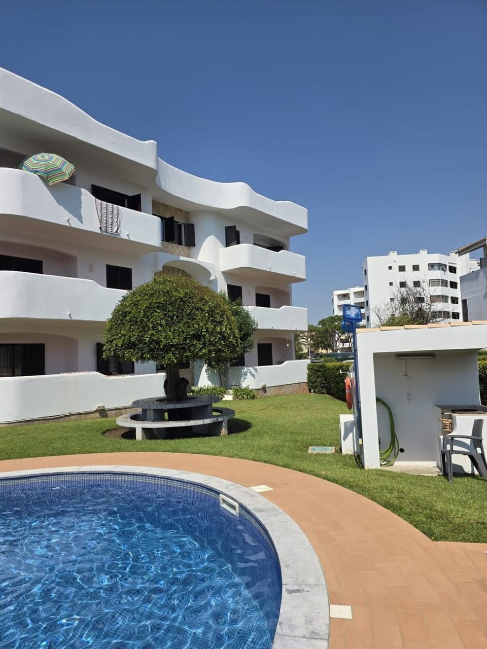 Property building, Patio, Swimming pool