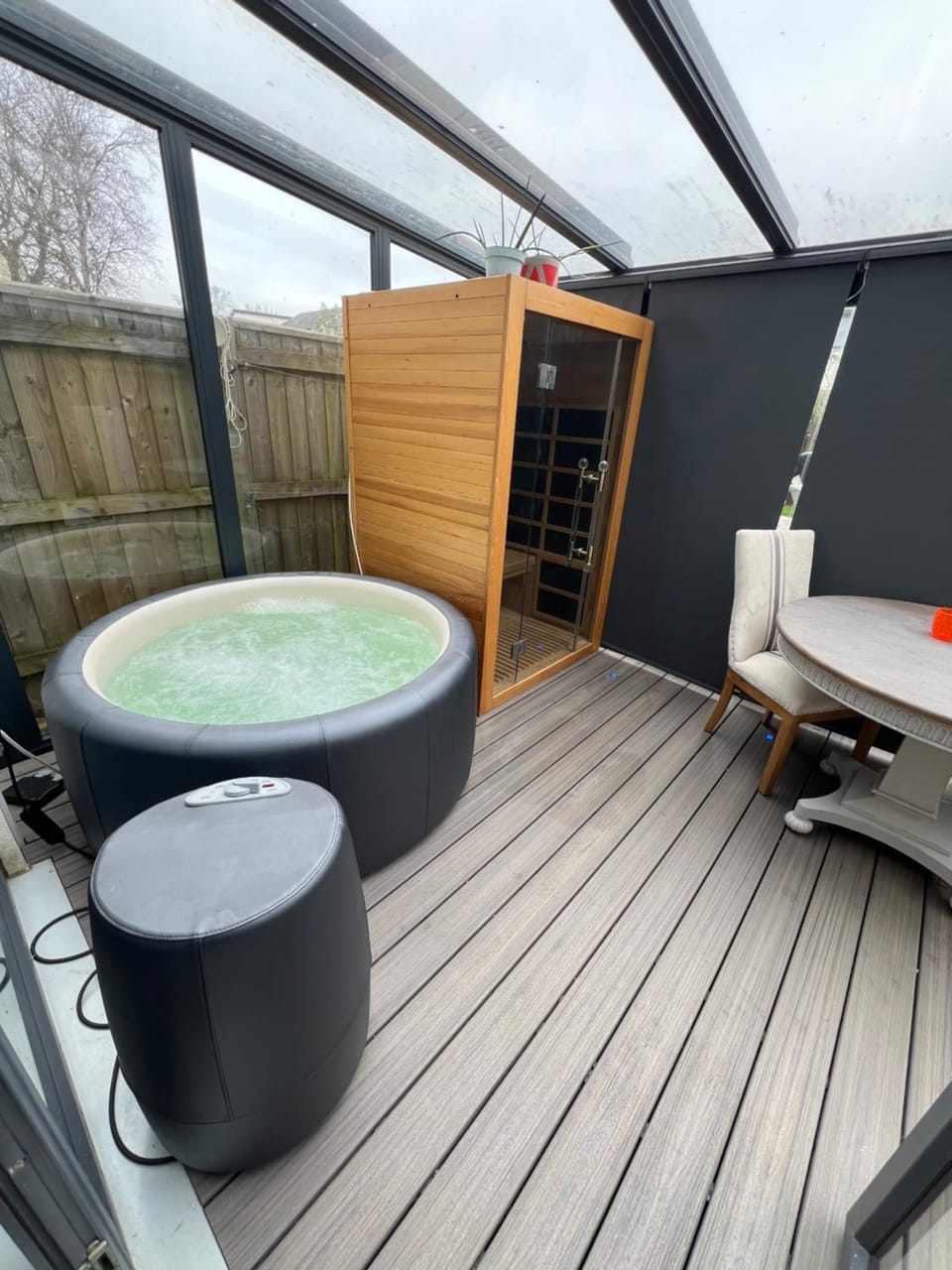 The garden spa at number 15 Bed and Breakfast in Exmouth