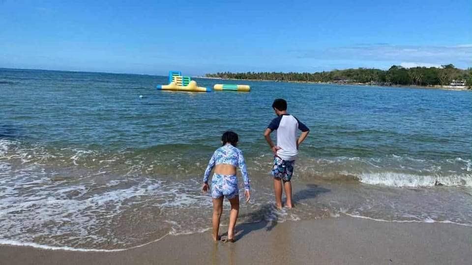 Sea view, group of guests