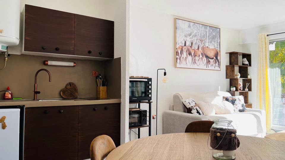 Kitchen or kitchenette, Dining area, oven