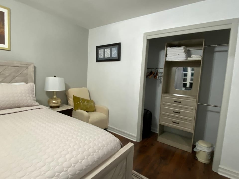 Bed, Photo of the whole room, Bedroom, towels, wardrobe