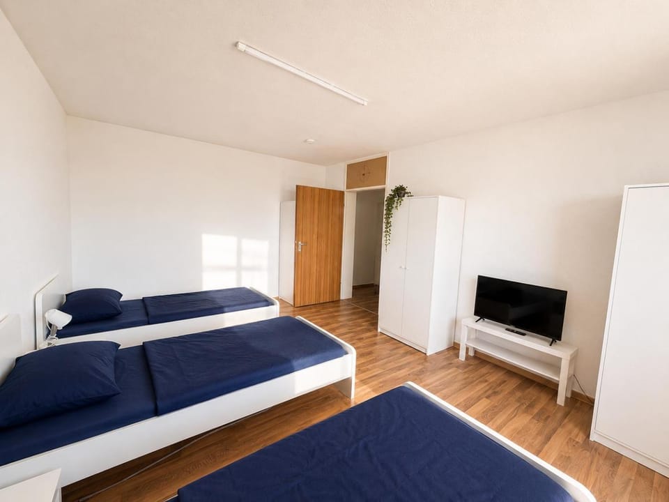 Bed, TV and multimedia, Photo of the whole room, Bedroom