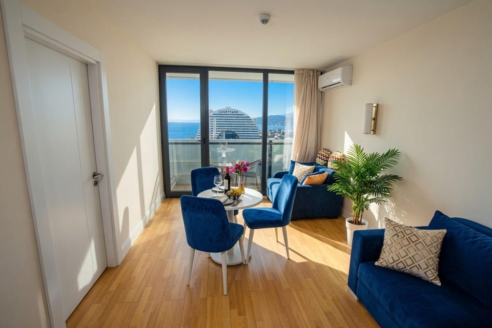 Natural landscape, Living room, Seating area, Sea view