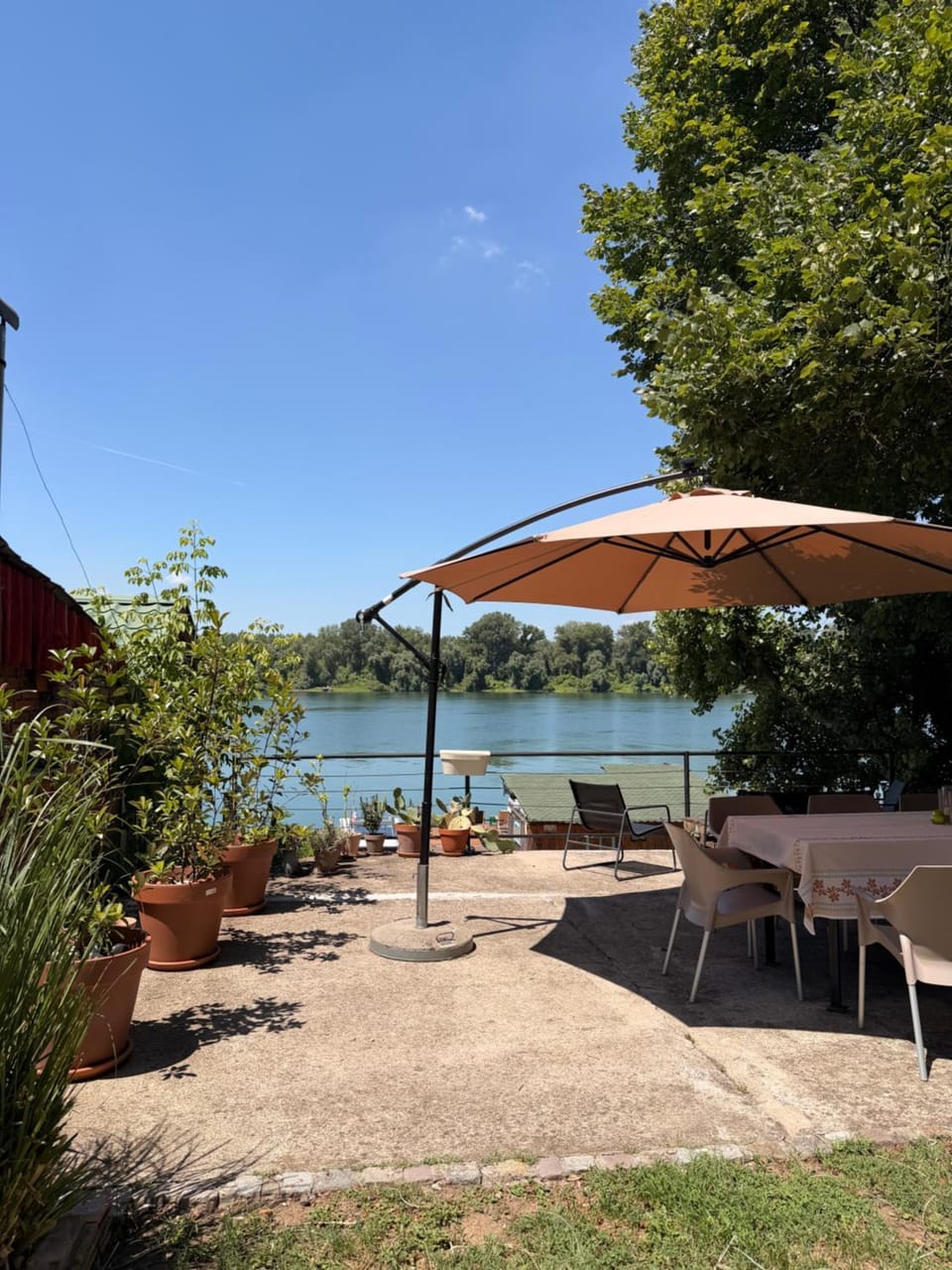 Natural landscape, Garden, Garden view, River view