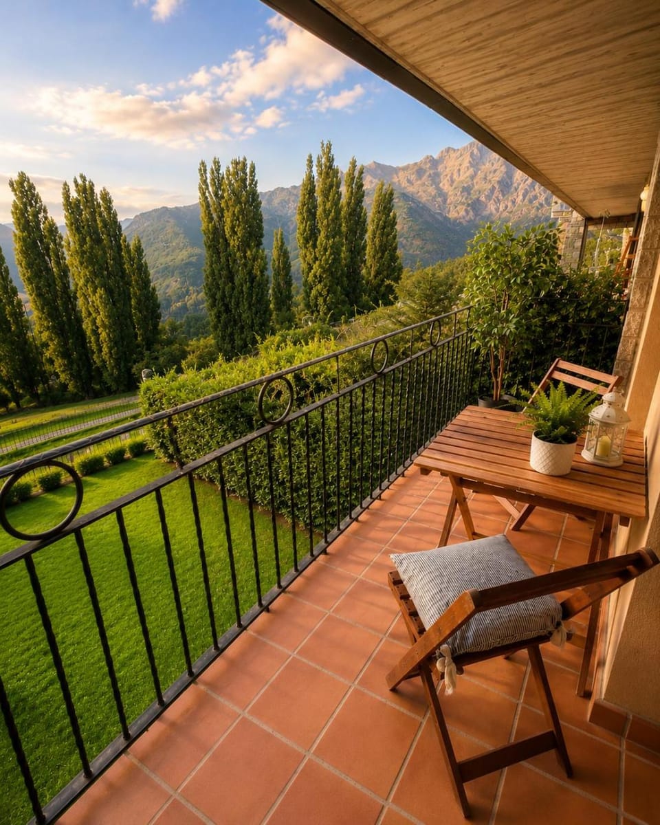 Spring, Natural landscape, Summer, Garden, View (from property/room), Balcony/Terrace, Garden view, Mountain view