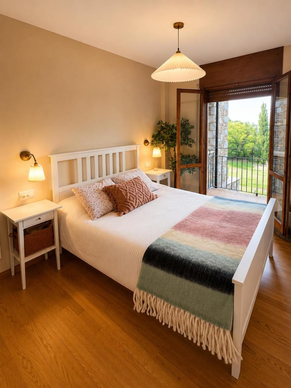 Bed, Photo of the whole room, Bedroom, Mountain view