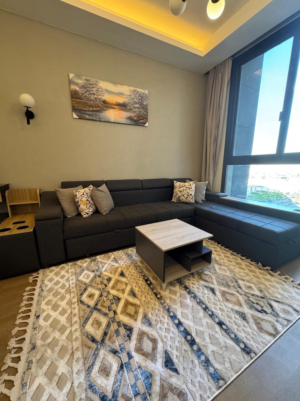 غرفة وصاله في أبراج أيون مول العرب الشيخ زايد Apartment in Egypt