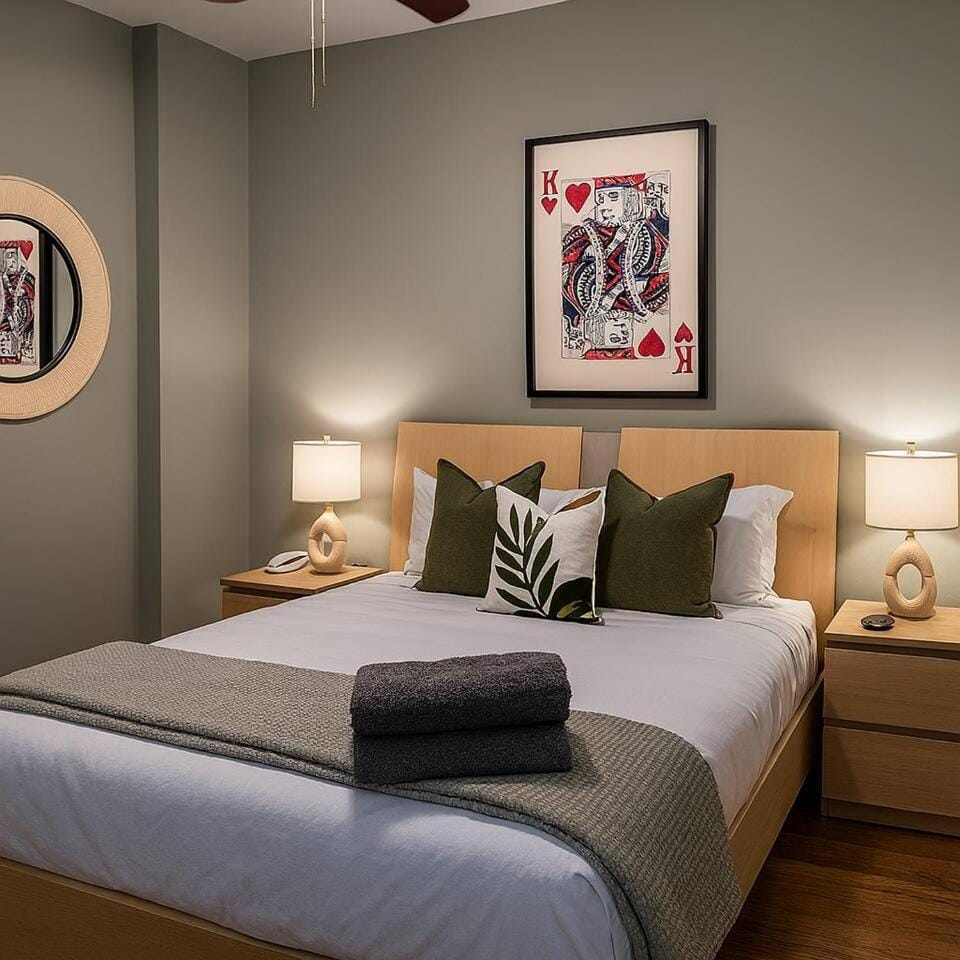Bed, Decorative detail, Bedroom, towels