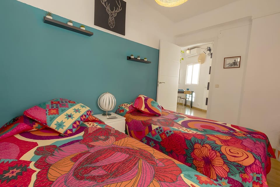 Property building, Living room, Bedroom