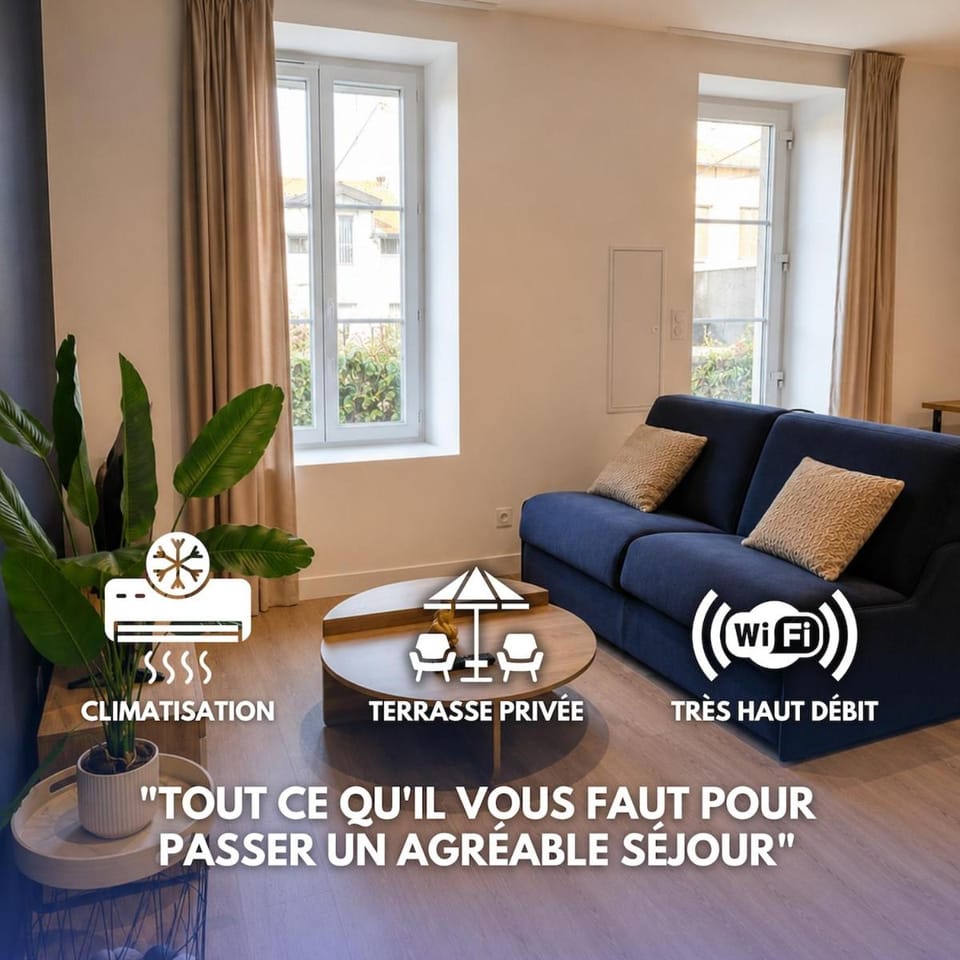 L'Azur - T2 avec jardin, terrasse et climatisation Apartment in Saint-Étienne