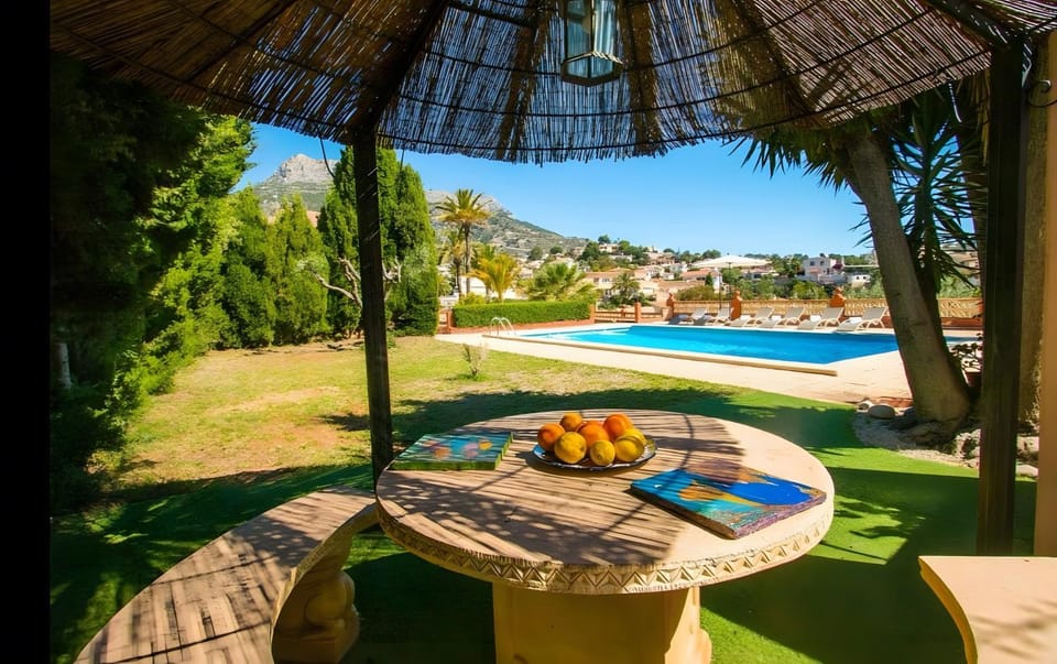 Property building, Living room, Swimming pool