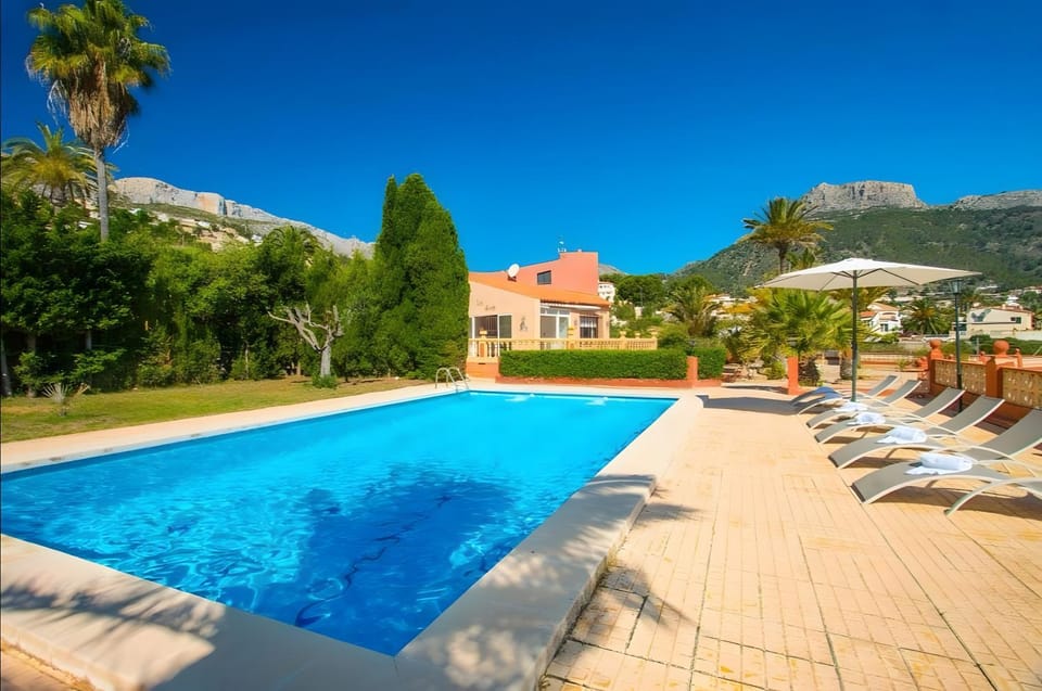 Property building, Living room, Swimming pool