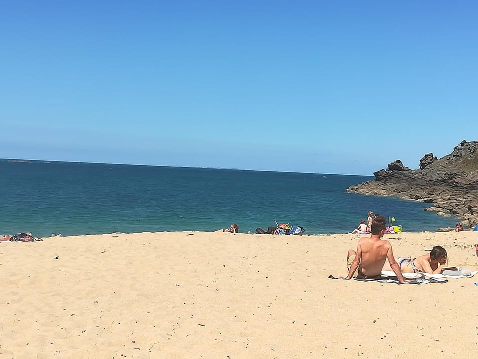 People, Beach, Sea view