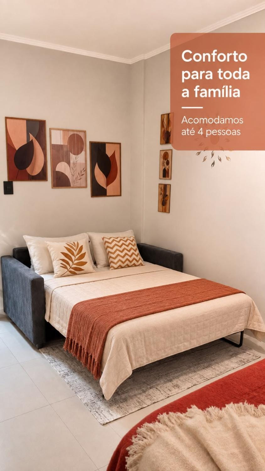 Beautiful studio one block from the beach Apartment in Santos