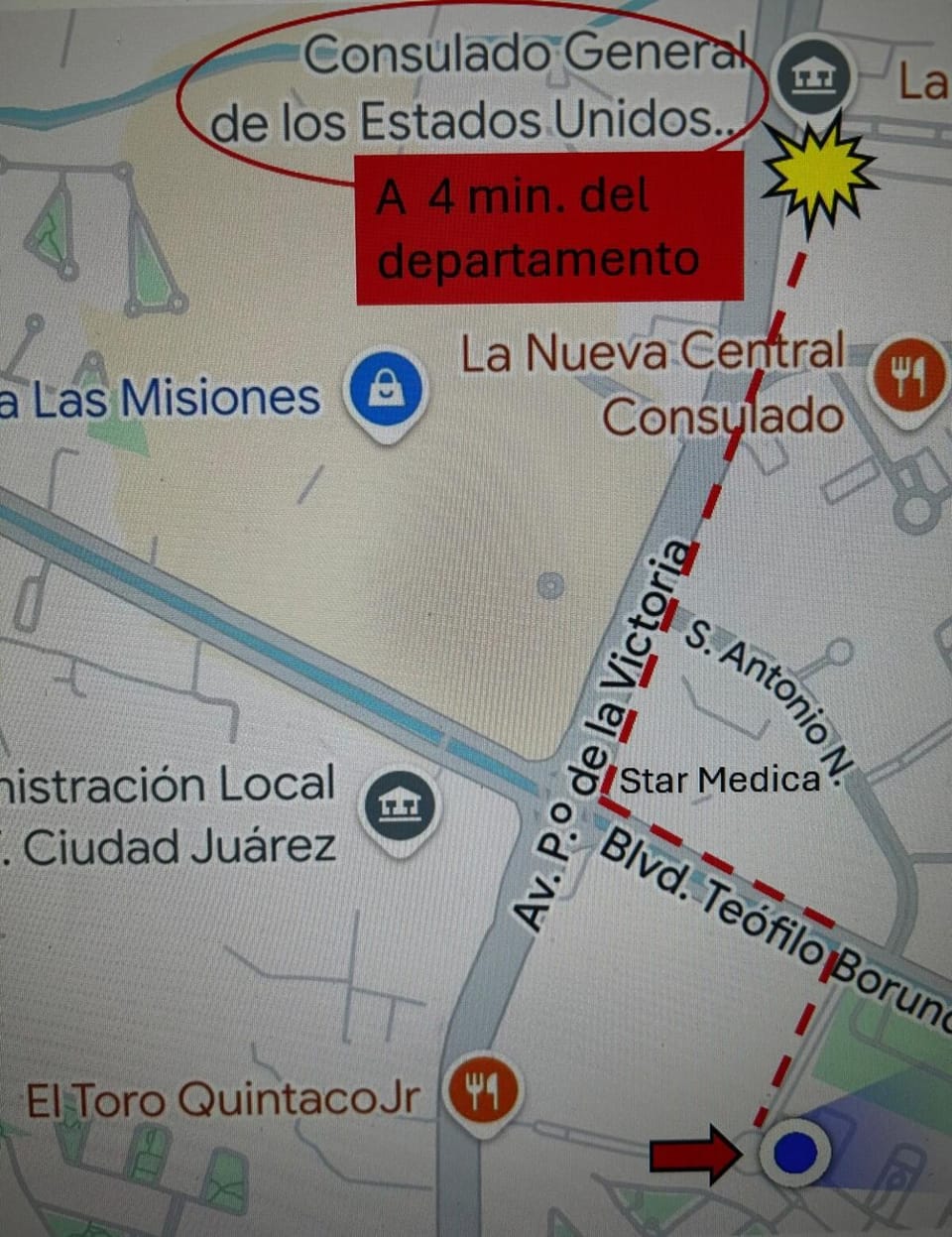Next to the USA Consulate Apartment in Ciudad Juarez