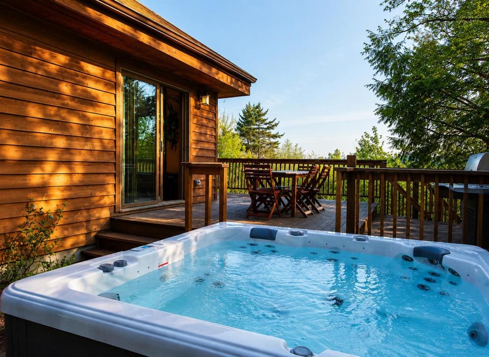 Patio, Day, Natural landscape, Hot Tub, View (from property/room), Balcony/Terrace