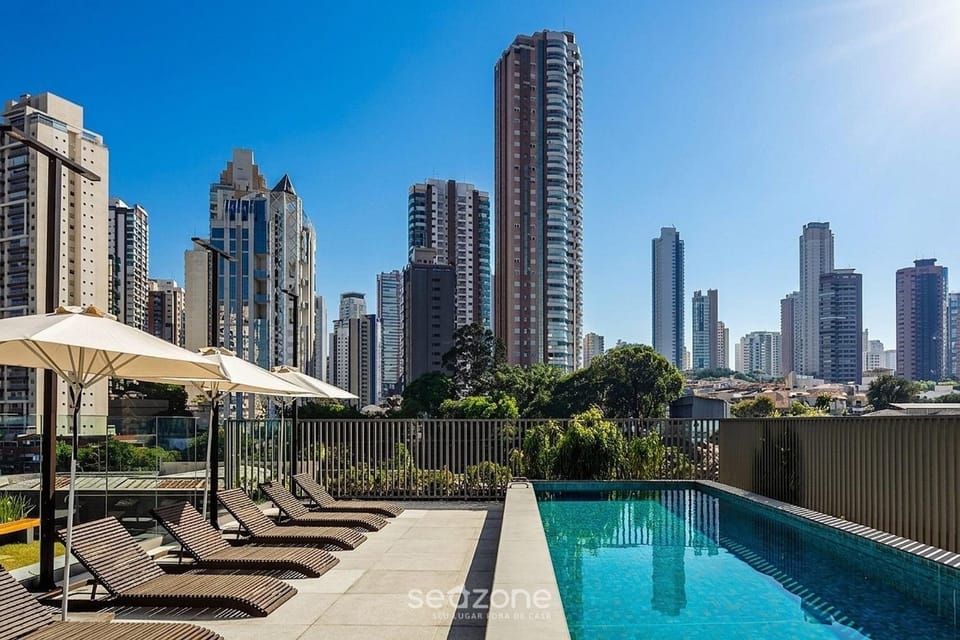 Seating area, City view, Swimming pool