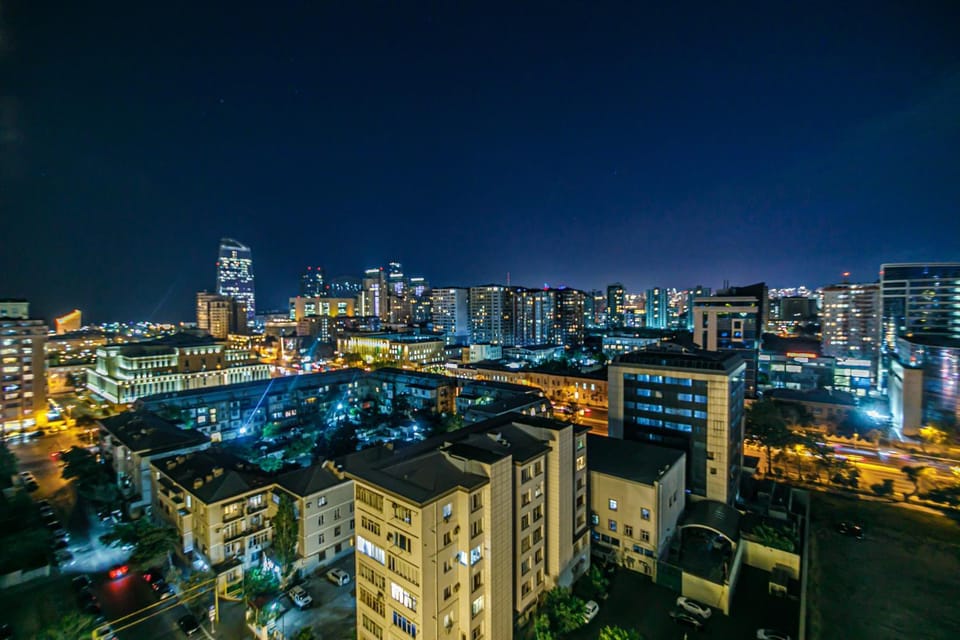 Night, City view, Sea view