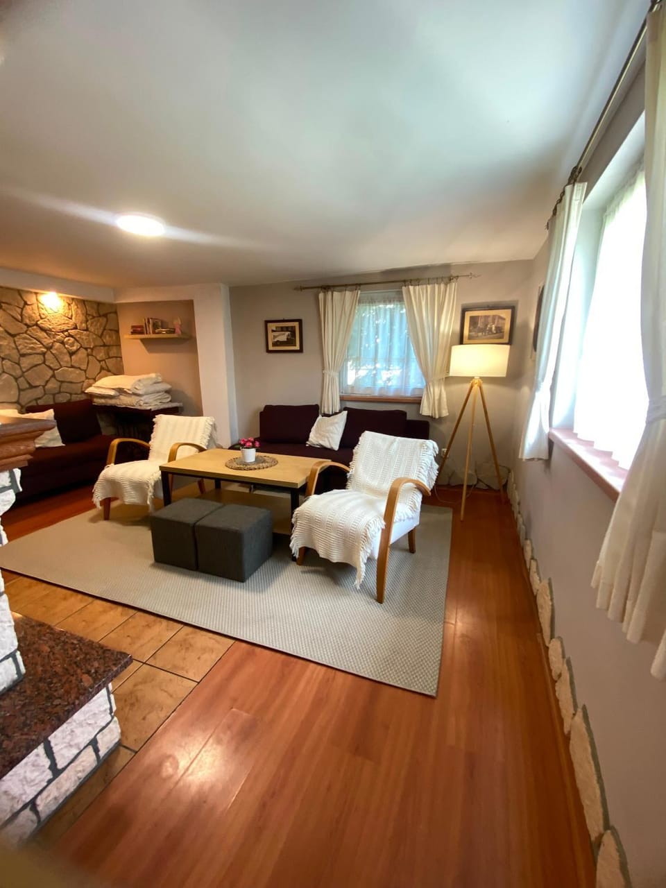 Living room, fireplace
