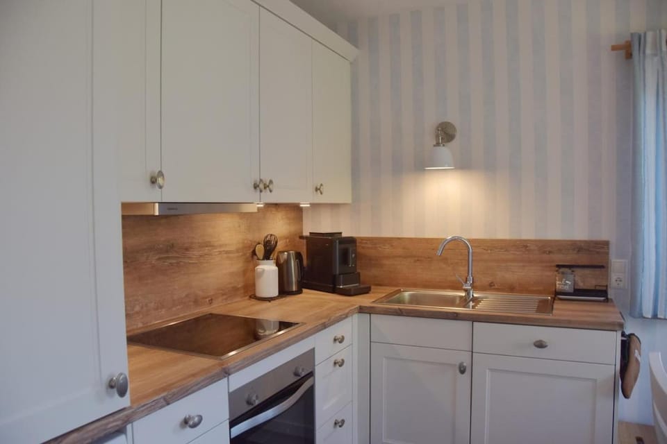 Kitchen or kitchenette, dishwasher, stove
