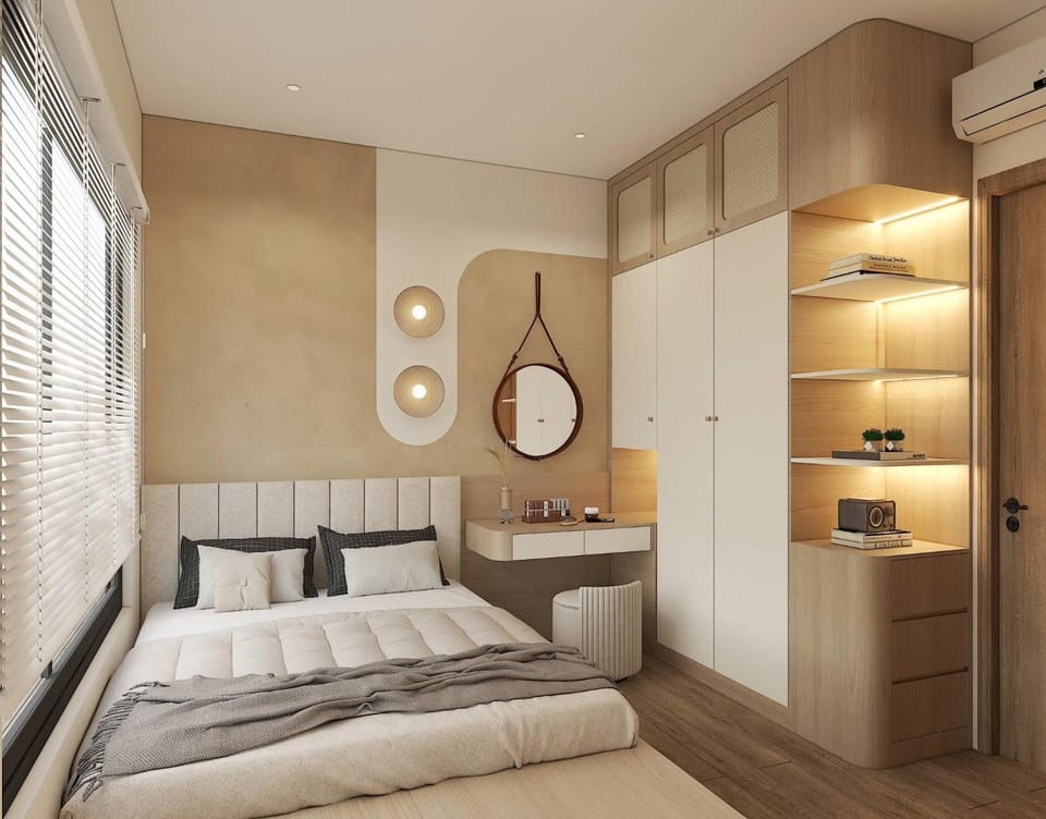 Bed, Bedroom, wardrobe