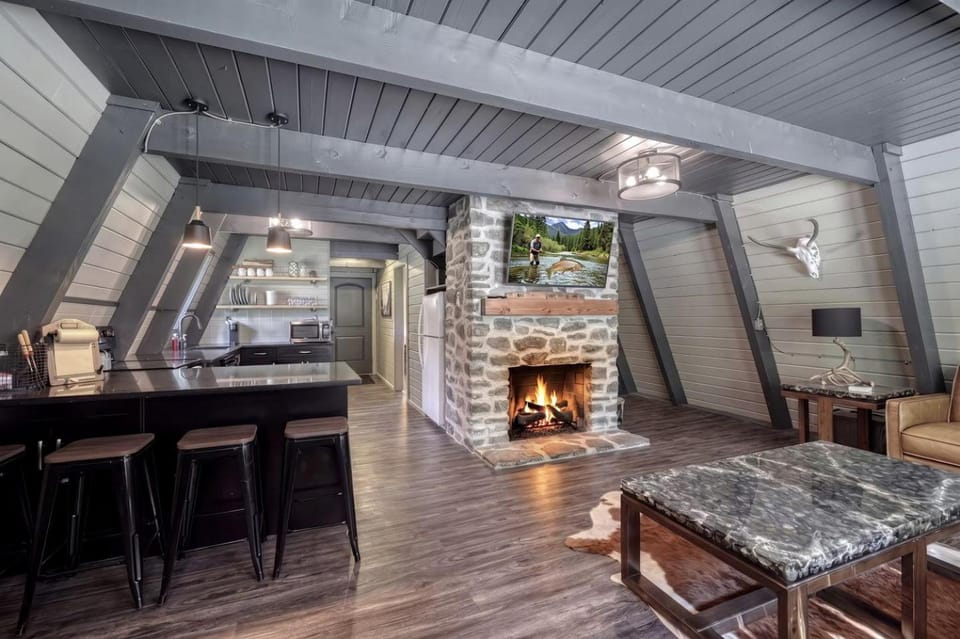 Modern A-Frame Cabin with Hot Tub Near Yellowstone, Island Park, Idaho Cabin in Idaho