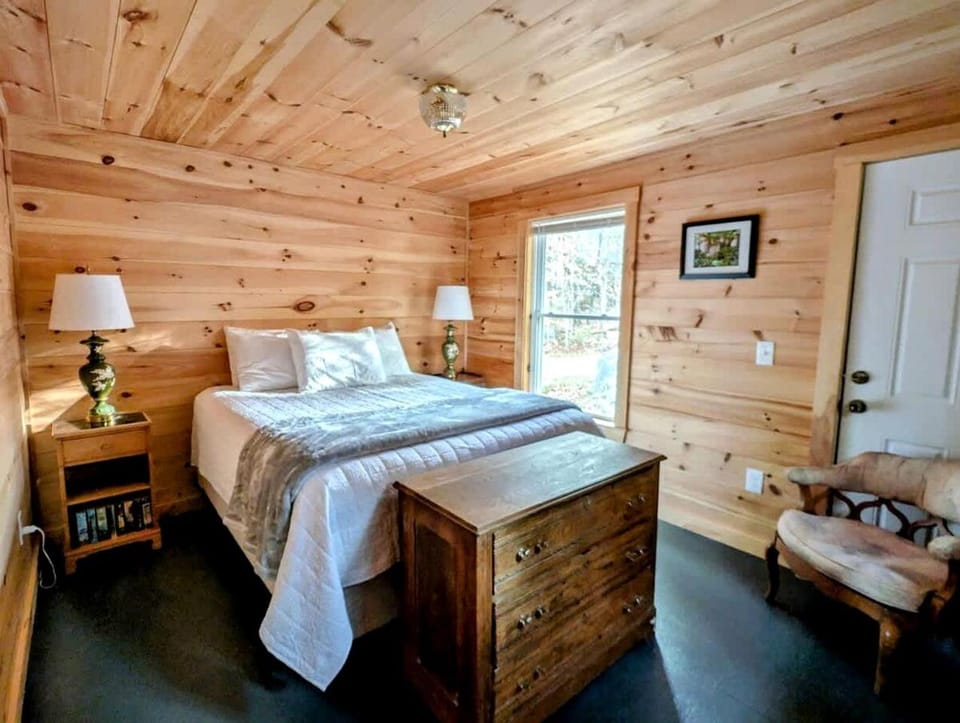 Incredible Cabin and Cozy Bell Tent by the Lake for a Unique Family Glamping Experience in Eastbrook, Maine Cabin in Eastbrook
