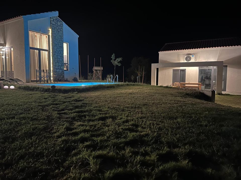 Property building, Night, Garden, Garden view, Swimming pool