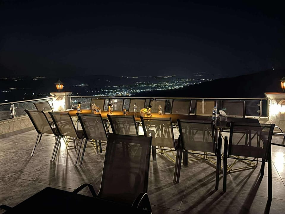 Patio, Night, Living room, Seating area