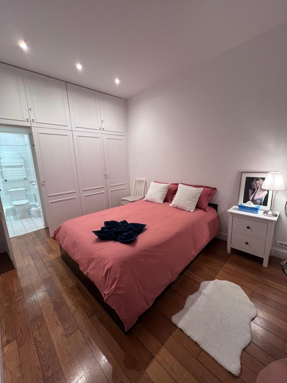 Bed, Photo of the whole room, Bedroom, towels, wardrobe