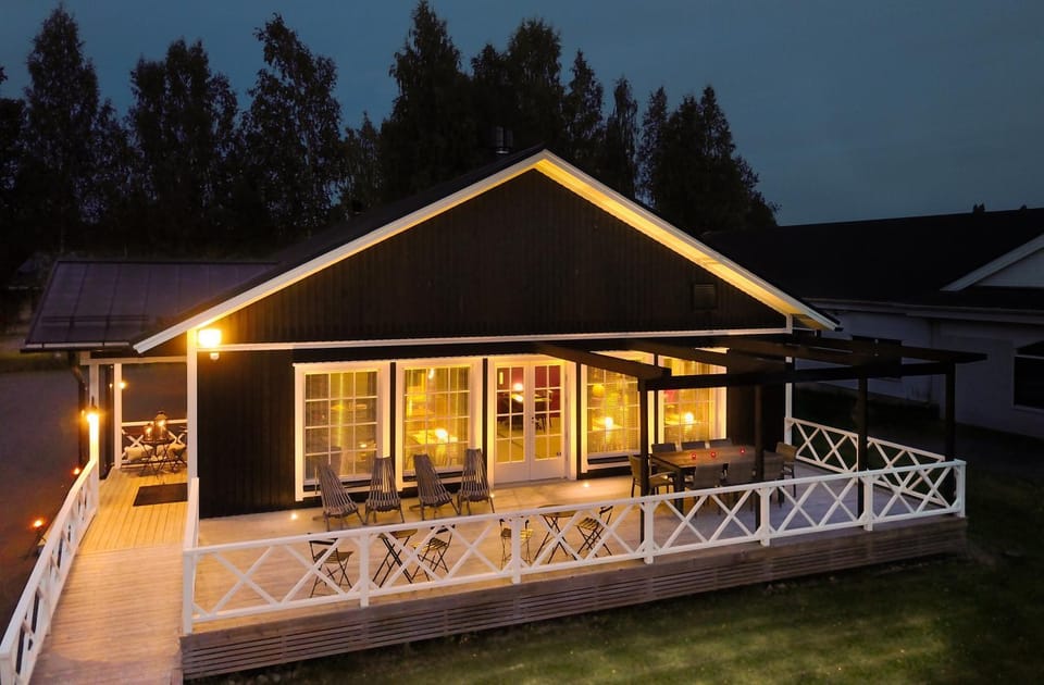 Property building, Patio, Night
