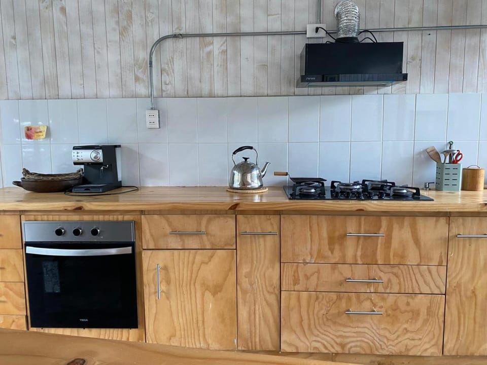 Kitchen or kitchenette, oven