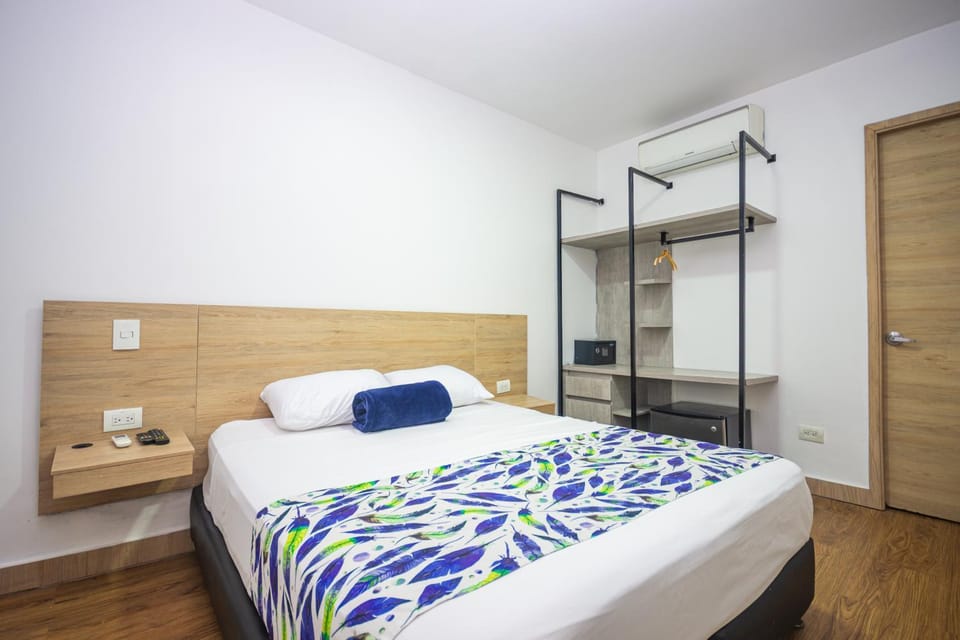 Bed, Photo of the whole room, Bedroom, towels, wardrobe