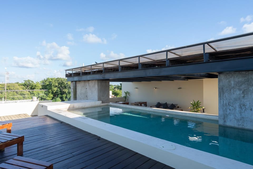 Day, View (from property/room), Balcony/Terrace, Pool view, Swimming pool, sunbed