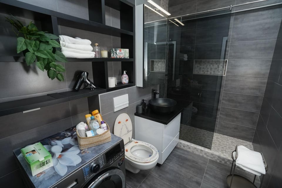 Shower, Toilet, Bathroom, towels