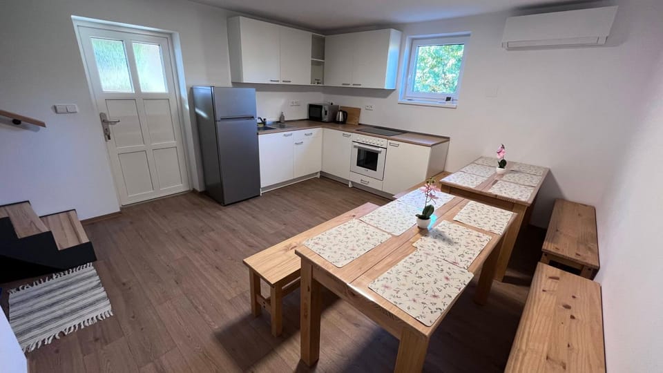 Kitchen or kitchenette, Dining area, oven, stove