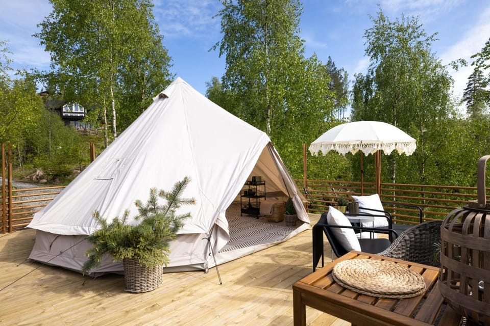 Telt 2: Nattskyen · Glamping · Mjøsa-utsikt · 30 min OSL Chalet in Viken, Norway