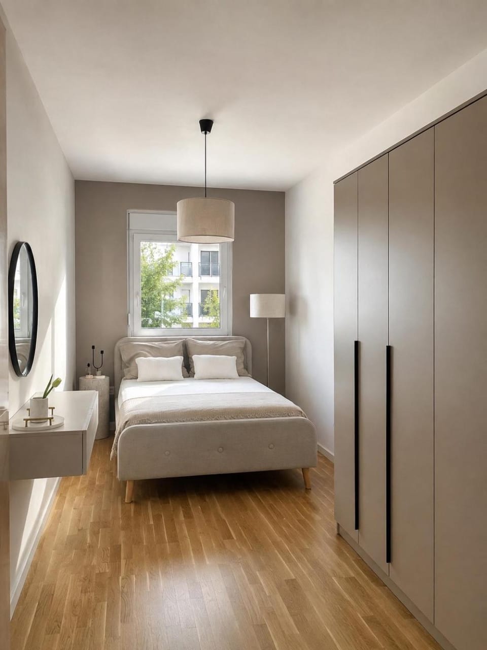 Bed, Photo of the whole room, Bedroom, wardrobe
