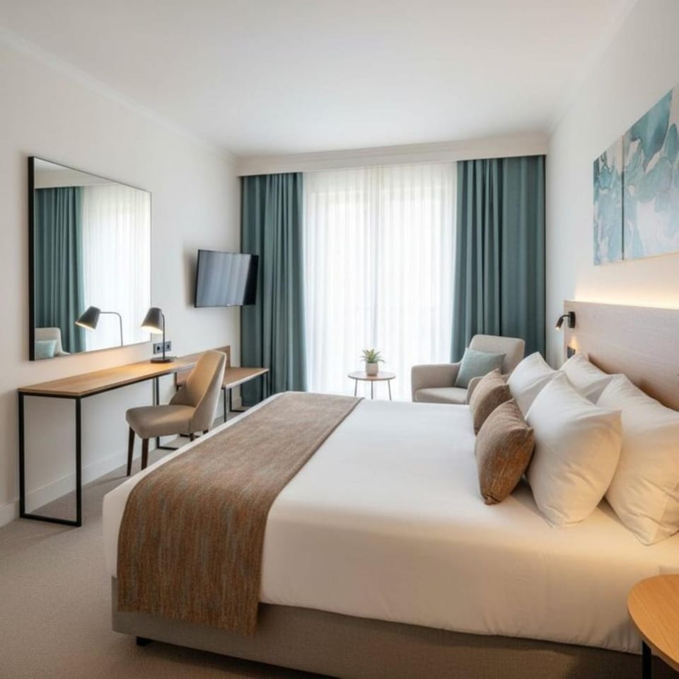 Communal lounge/ TV room, Bed, TV and multimedia, Photo of the whole room, Evening entertainment, Bedroom, hair dresser