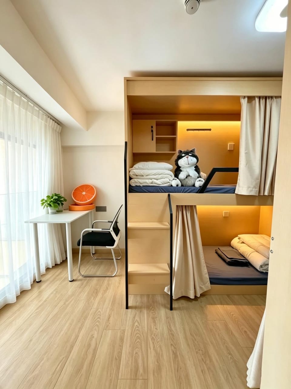 Bedroom, bunk bed