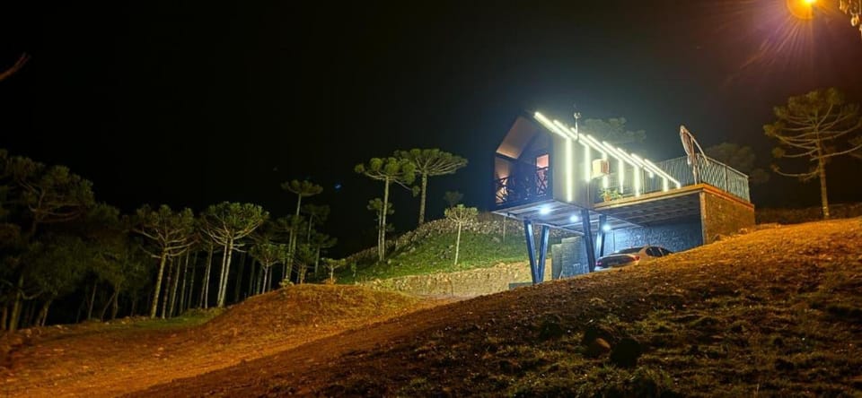 Chalé Mirante com banheira de hidromassagem e vista para a montanha Chalet in State of Santa Catarina